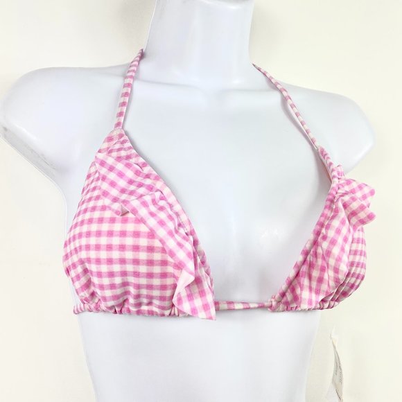 Wildfox Other - Wildfox Swim Pink Gingham County Fair Triangle Top